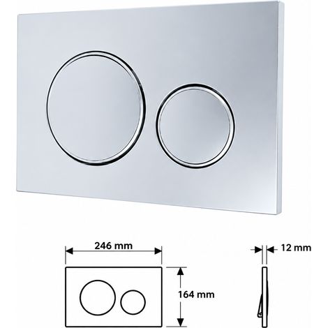 Plaque de déclenchement double touche réservoir WC Compatible Sigma 20 plaque double touche argent mat 1 × 1 × 1 cm 1 g – Livraison gratuite