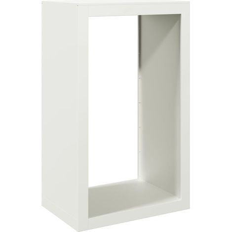 Leñero de acero blanco 60x40x100 cm vidaXL