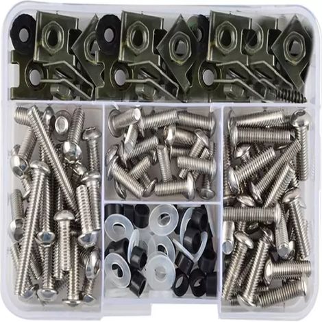 Kit De Vis Pour Moto - 155 Pièces En Acier Inoxydable M5 M6 - Pour Carénage Et Accessoires - 1 Lot (1/5)