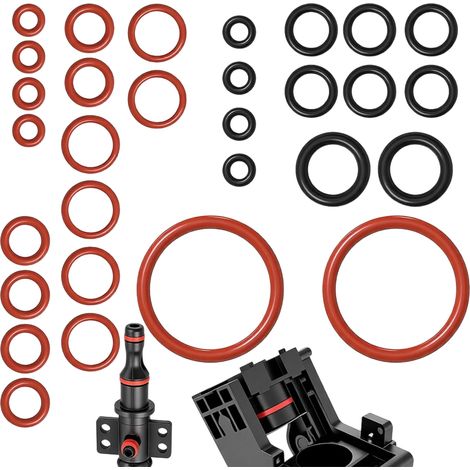 joints toriques pour machine à café - Pièces de rechange en silicone pour groupe café - Valve de support, valve à vapeur et valve d'écoulement (30) (1/5)