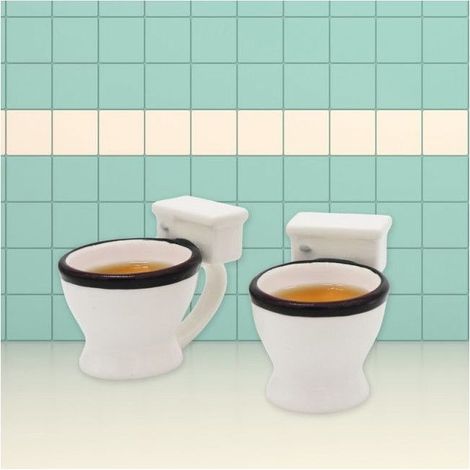 Lot 2 Ceramic Toilet Shooters - White (1/4)