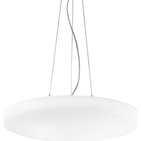 Sospensione Moderna Smarties Vetro Bianco 3 Luci E27 D42Cm