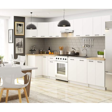 Akord – Armoire de cuisine basse 60 cm – 3 tiroirs – Finition mate blanche – Panneau stratifié – Dimensions 60x46x85 cm