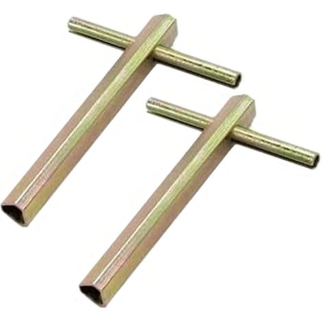Clé de Porte d'ascenseur 2PCS, clé de Verrouillage métallique Triangulaire pour Les ascenseurs, accès d'urgence du Pompier pour l'entretien l'ascenseur