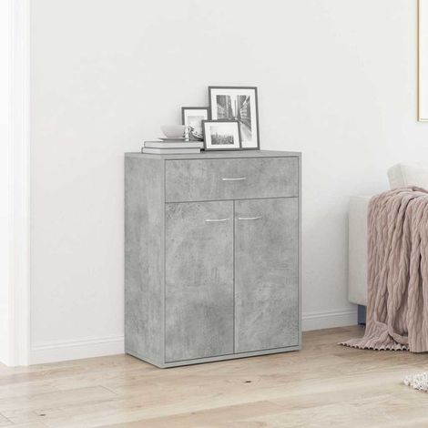 Buffet - Armoire de rangement Enfilade Gris béton 60 x 30 x 75 cm Aggloméré BV972157 - BonneVie (1/5)