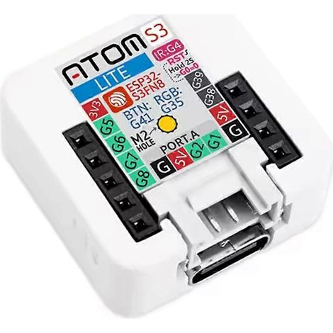 Kit de desarrollo ATOMS3 Lite ESP32S3 para IoT, integración de IA y programación inalámbrica para aprendizaje y creación de prototipos. (1/5)