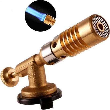 Ej.Life Chalumeau Culinaire Professionnel Pistolet à Flamme Portable en Laiton Cuisine Cuisson Gaz Butane Soudage Barbecue (1/5)