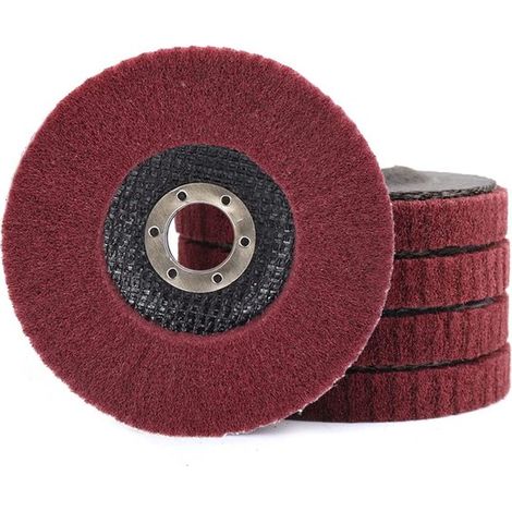 Nylonfaser-Schleif-/Polierscheiben-Set 115 mm – Körnung 320 für Winkel- und Bandschleifer (1/5)