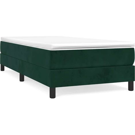 Maison Exclusive - Sommier à lattes de lit avec matelas Vert foncé 90x200 cm (1/5)