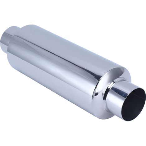 Silencieux d'échappement universel en acier inoxydable, entrée 2,5 pouces, sortie 2,5 pouces, silencieux à flux direct pour voiture (1/5)