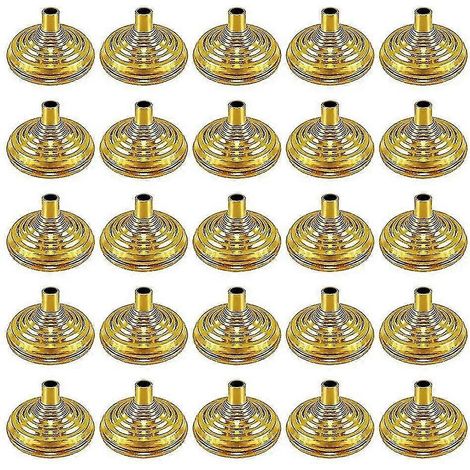 Set mit 25 tragbaren Mini-Goldfahnen, Sockel für Tischfahnen, Bars, Restaurants, Partys, Konferenzen und Büros.