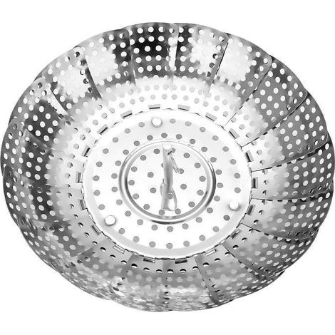 Plateau vapeur en acier inoxydable, panier égouttoir de cuisine, grille à fruits pour la cuisson des petits pains (1/5)
