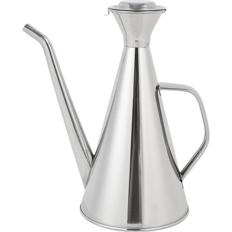Dosificador de aceite de acero inoxidable 304, 500 ml, con boquilla de precisión y asa ergonómica, antigoteo, ideal para cocina y aliños (1/5)