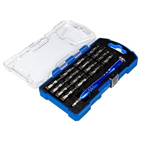 Juego de destornilladores de precisión LogiLink 18 en 1, puntas reemplazables, 17 puntas, estuche.