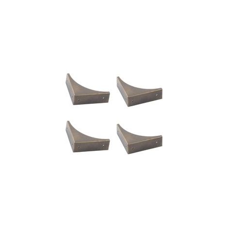 4Pcs Garde d'angle en métal Pour meubles, Support de Garde de bord en bronze antique, garde de bord Garde d'angle en Métal pour meubles (1/4)