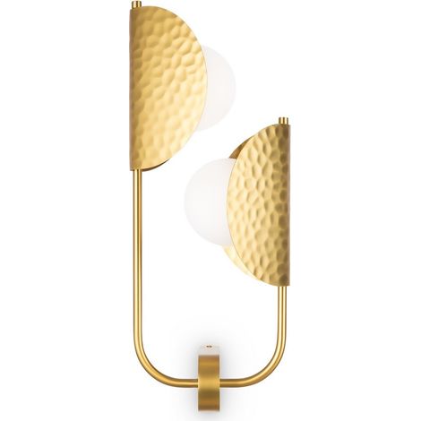 Maytoni Tropic I Lampada da parete moderna in ottone 2xG9 paralume bianco (1/5)