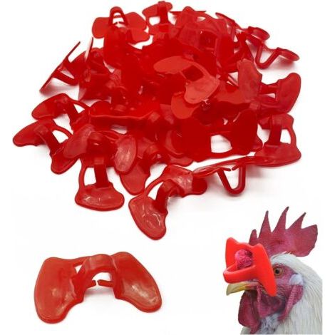 Lot de 100 lunettes de protection anti-pecking pour poule - Lunettes de protection anti-crochetage - Outil de protection pour la volaille - Pour la prévention des pics (1/5)