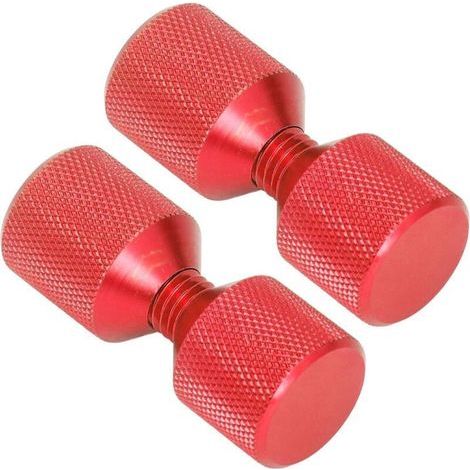 Goupilles d'alignement de Premium, 2 Pièces, 1 1/8 Pouces Anodisées A um, Jeu de Broches à Double Trou pour Brides de 0.5 à 14 Pouces 150LB (rouge) (1/4)