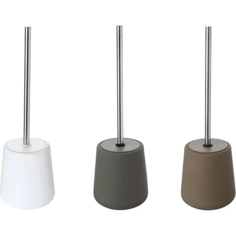PORTASCOPINO IN CERAMICA MODELLO SIDNEY DIM. CM(LXPXH):ø10,8Xø10,8X39 GRIGIO   Idroweb