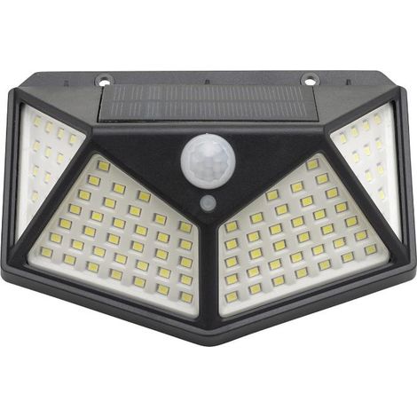 aplique solar led con sensor de luz y de movimiento 270 lumenes ip4x foco led a bateria, foco solar. (1/6)