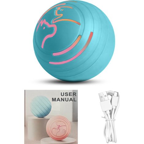 Balle vibrante interactive pour chien avec lumière colorée 4 modes de fonctionnement se déplace tout seul pour garder les chiens occupés en toute sécurité TPU durable 2,2 pouces jouet à secousse autom (1/5)
