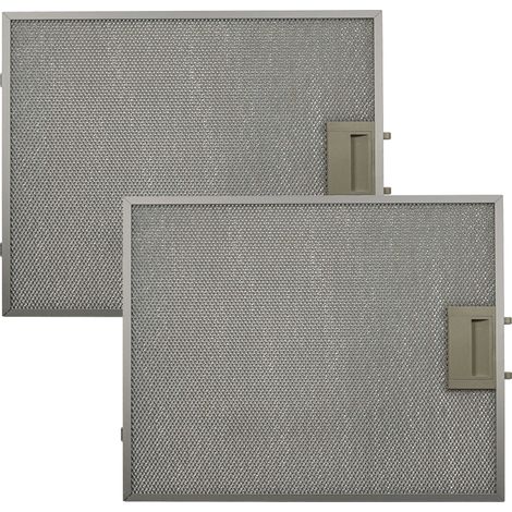 vhbw 2x filtro anti-grasso compatibile con Siemens LC77GA532/01, LC67GB532B/03, LC67GB532B/02 cappa da cucina - 34,9 x 29,6 x 0,8 cm, metallo