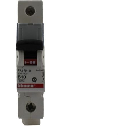 Interruttore magnetotermico 1P 1 mod. 10A Bticino (1/2)