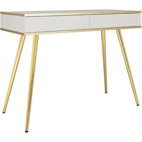 Toletta, Bianco, gambe dorate, 102 x 79 x 50 cm (1/5)