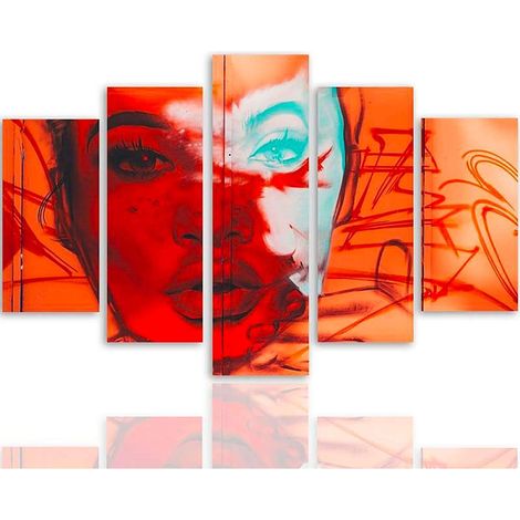 Tableau écrire le visage d'une femme - 150 x 100 cm (1/5)