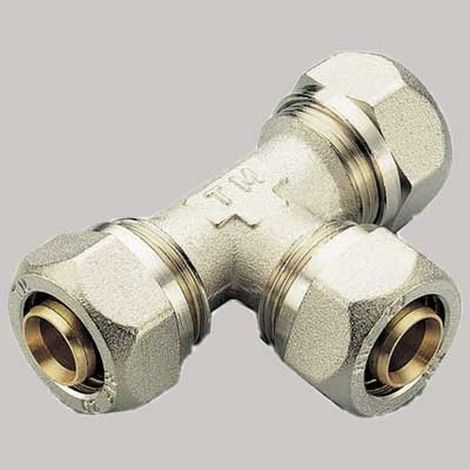 RACCORDO A COMPRESSIONE A TEE TIEMME - 26 x 26 x 26