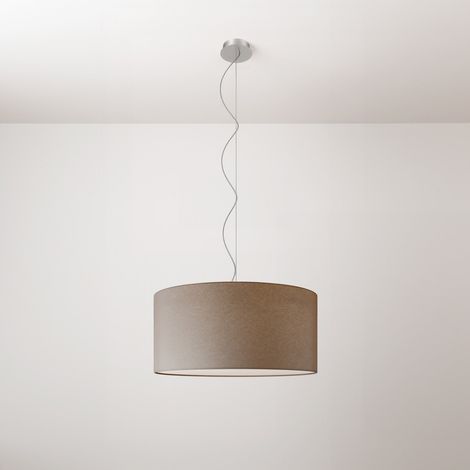 creative cables - Cilindro Medium Stoff-Hängeleuchte mit Schirm - Made in Italy (1/4)