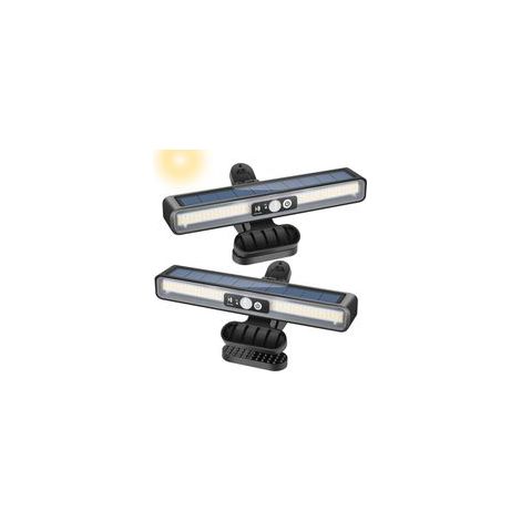 Lampes solaires d'extérieur, lampes solaires d'extérieur à clip en 2 pièces avec détecteur de mouvement, appliques murales solaires à 36 LED, adaptées (1/5)