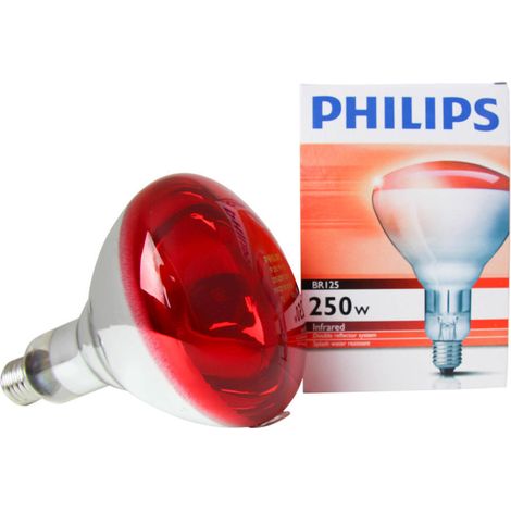 Lampe inkandident zu infrarierten 250w e27 rotes licht ir250rh