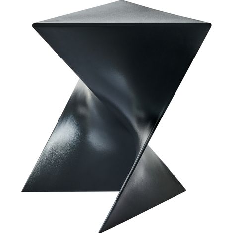Mesa auxiliar de plástico tringular negro Pecos