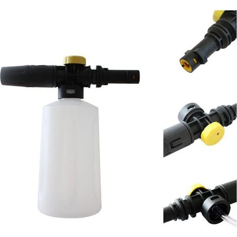 Schaumkanone für Kärcher, Schaumpistolenflasche mit verstellbarer Düse, Hochdruck-Schaumlanze, Schneeschaumlanze, kompatibel mit Kärcher K2-K7 Hochdruckreinigern (750 ml)