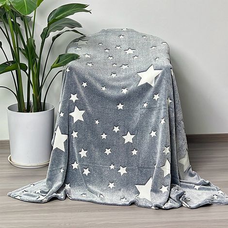 Couverture - Flanelle - 70 x 100 cm - Gris - En Polyester - Pour Bureau Sieste Extérieur Intérieur - 1 Pièce (1/5)