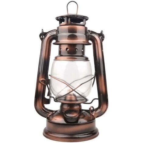 LED Camping Lantern - Retro Design - Dimmable - 4 AA Battery Operated - 24.5cm - Warm White, One Piece, (1/5)