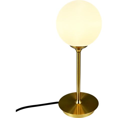 Lámpara de mesa dyberg larsen Sia blanco latón vidrio