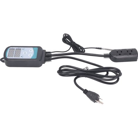 Thermostat AC100V-240V, régulateur de température et d'humidité à double étage, contrôleur de chauffage et refroidissement, norme américaine. (1/5)