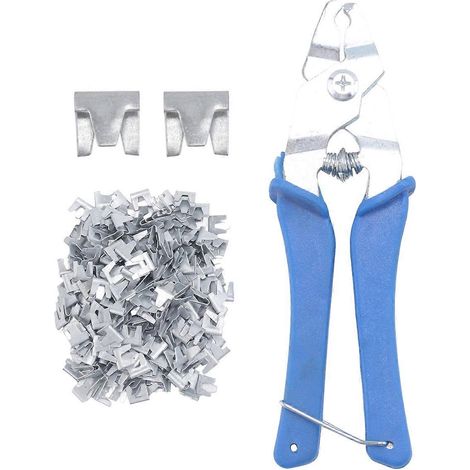 300 attaches pour cages en fil de fer, avec 1 pince à clip pour boucle de cage, adaptées aux lapins et aux poules. (1/5)