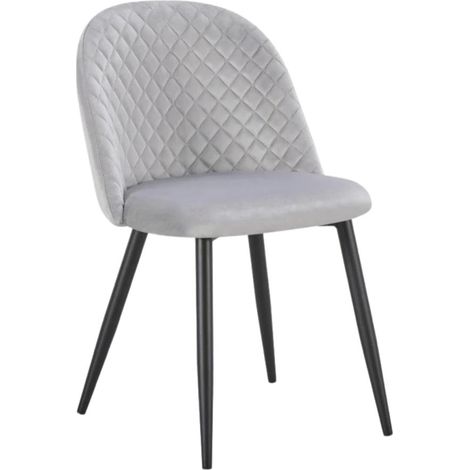 Sillas Comedor - Silla Posa Terciopelo - Gris claro (1/5)