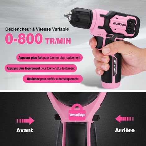 Workpro – Perceuse visseuse sans fil 8V – 2 en 1 avec 2 batteries 2.0Ah – Moteur Brushless – Couple 30Nm pour perçage bois et métal – Coffret avec accessoires — vue 5