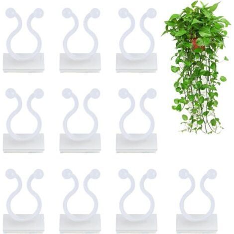 50 Pieces Climbing Plant Support Clip, Wall Plant Clip, Vine Wall Clip, Clip for Climbing Plants -White (1/4)
