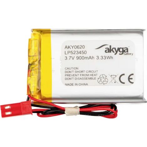 Akyga LP523450 Akkupack x Spezial-Akku LiPo 3.7 V 900 mAh (1/3)