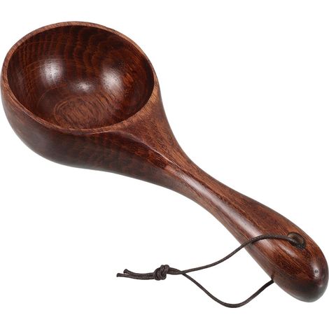 Wooden Bath Spoon for Household Use, Comfortable Grip (1/5)