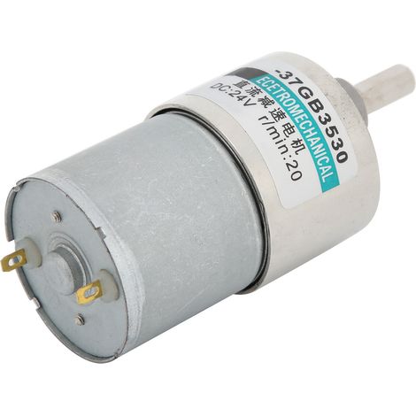 Moteur à engrenages CC 24V XD37GB3530, micro motoréducteur lent, couple élevé, aimant permanent, support, 20 tr/min (1/5)