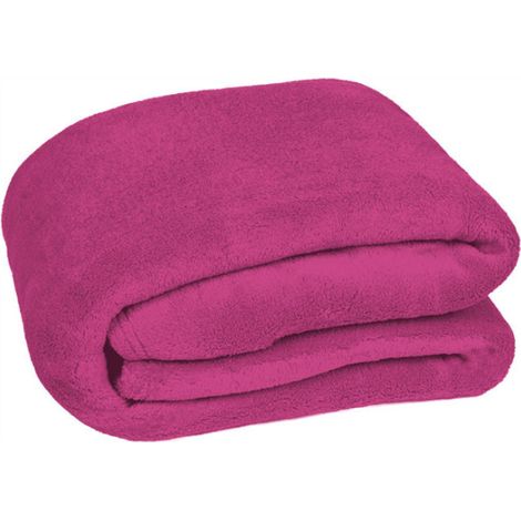 Manta en tejido de tacto sueva VALENTO Couch Rosa magenta 120 x 190 cm