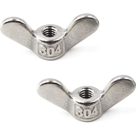 M4 Acier inoxydable 304 Écrou de papillon Écrou à la main Twist Attaches de matériel 20 Pièces (1/2)