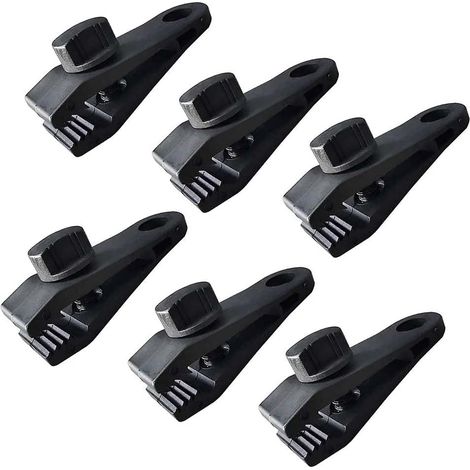 6pcs Clips de Fixation pour Bâche, Clip de Tente Tarp Clips, Accessoires pour Activités Camping (1/5)