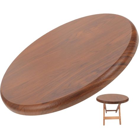 Dessus de Tabouret Rond en Bois Massif Marron, Siège de Remplacement Facile à Nettoyer Surface Lisse, pour Tabouret de Bar et Cantine (1/5)
